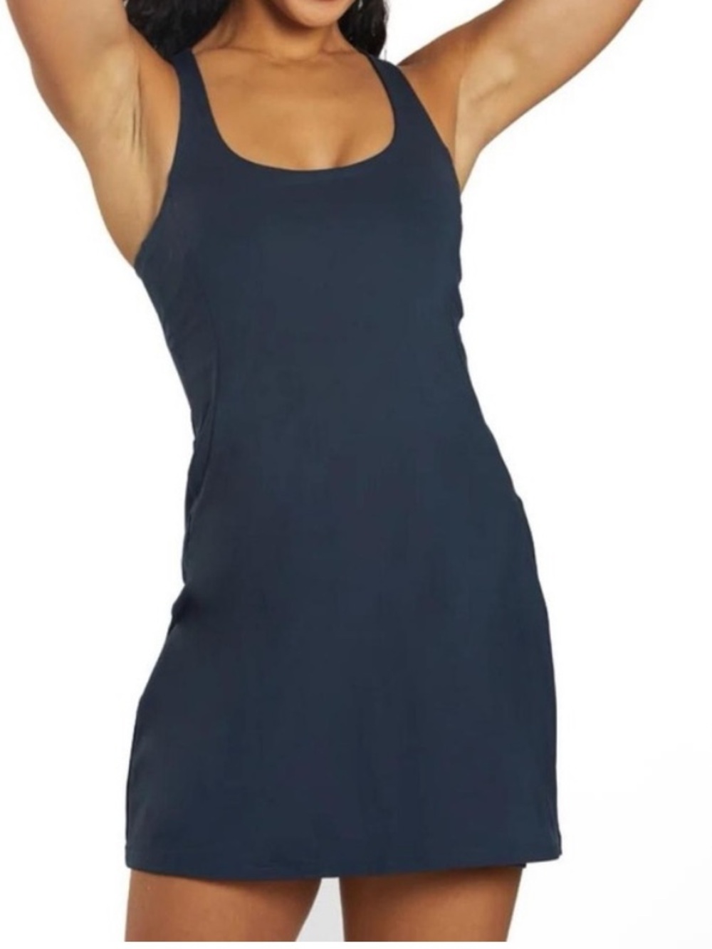 Girlfriend Collective Paloma Racerback Athletic Dress navy blue